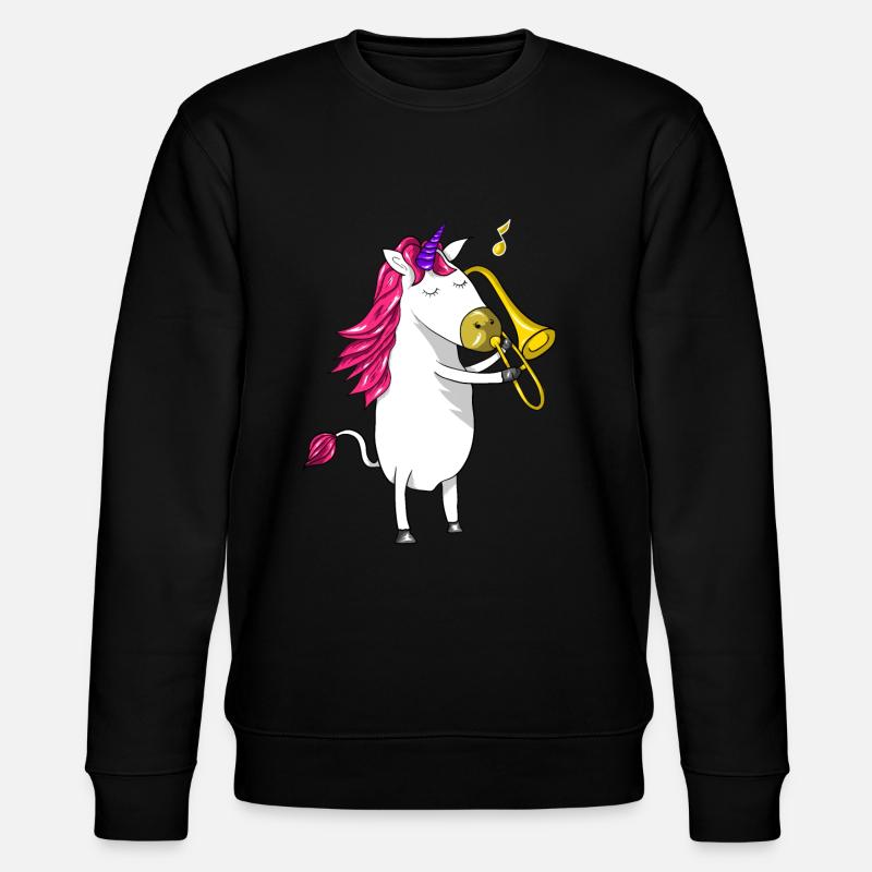 trombone - Stanley/Stella CHANGER Unisex Organic Sweatshirt - black