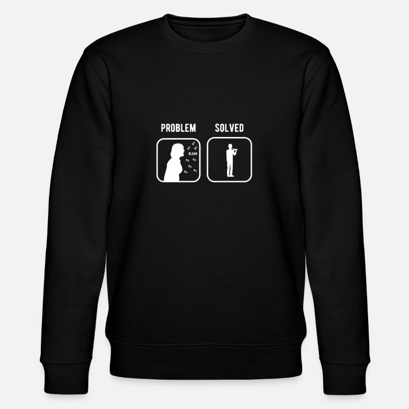 Querflöte - Stanley/Stella Unisex Bio-Sweatshirt CHANGER  - Schwarz