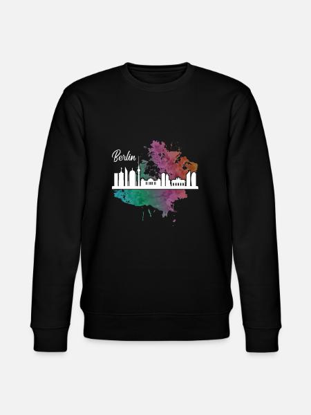 Berlin - Stanley/Stella Unisex Bio-Sweatshirt CHANGER  - Schwarz
