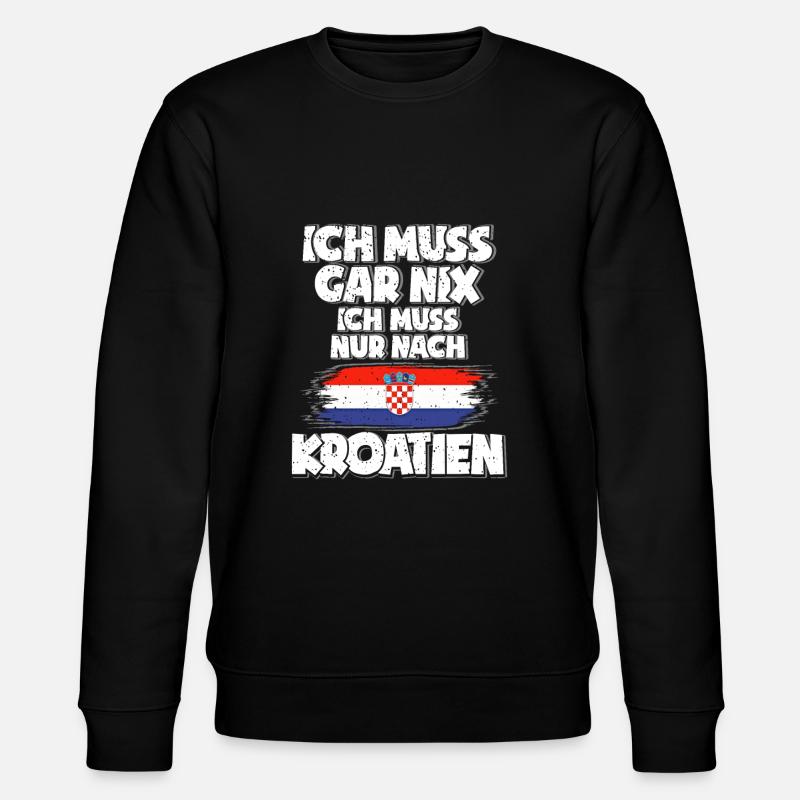 Kroatien - Stanley/Stella Unisex Bio-Sweatshirt CHANGER  - Schwarz