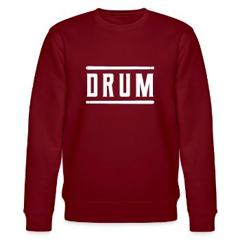 Drums - Stanley/Stella CHANGER Unisex Organic Sweatshirt - burgundy - Front - Nik (191cm) & Marisol (170cm)