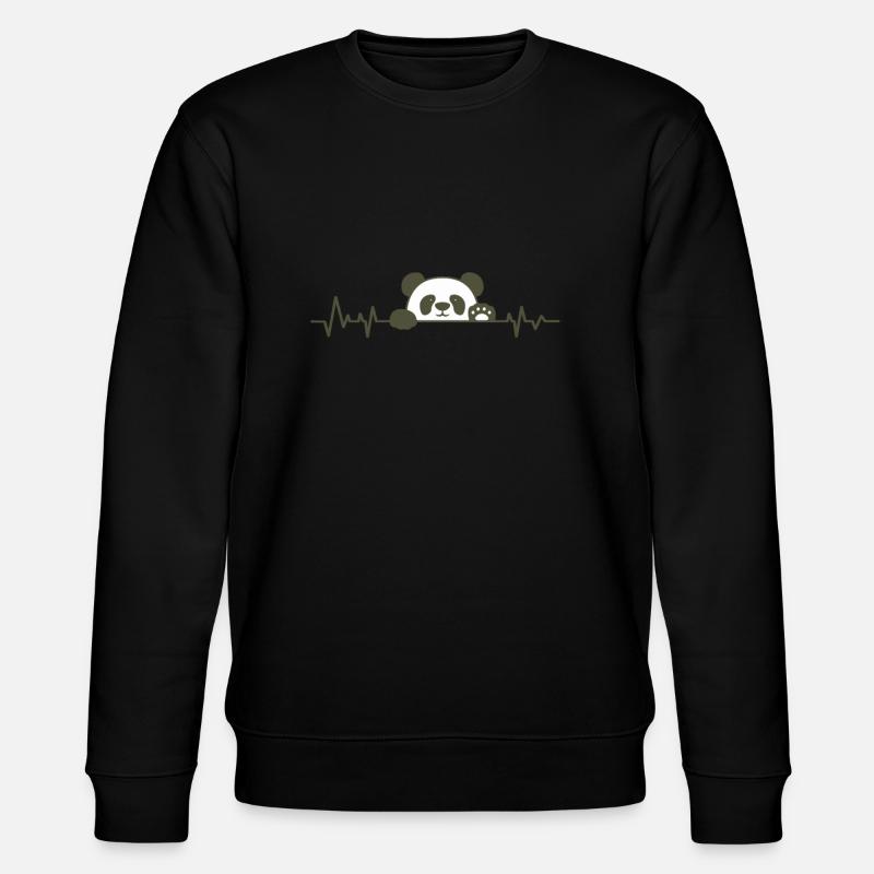 Panda - Stanley/Stella Unisex Bio-Sweatshirt CHANGER  - Schwarz