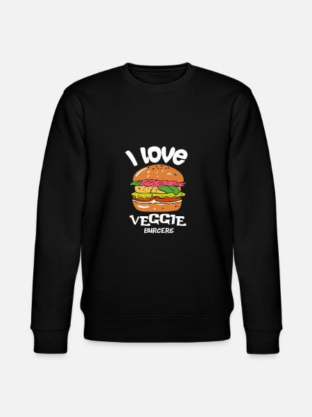 Veggie burger broccoli vegan - Stanley/Stella CHANGER Unisex Organic Sweatshirt - black