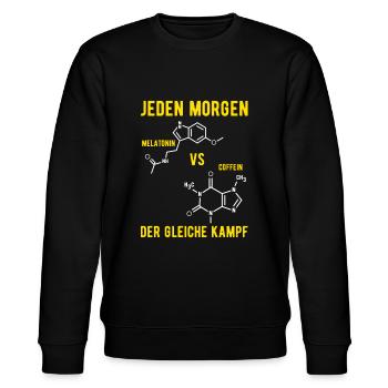 chemie - Stanley/Stella Unisex Bio-Sweatshirt CHANGER  - Schwarz - Vorne - Nik (191cm) & Marisol (170cm)