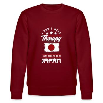 Japan - Stanley/Stella Unisex Bio-Sweatshirt CHANGER  - Burgunderrot - Vorne - Nik (191cm) & Marisol (170cm)