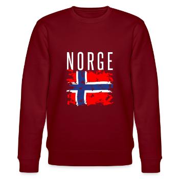Norwegen - Stanley/Stella Unisex Bio-Sweatshirt CHANGER  - Burgunderrot - Vorne - Nik (191cm) & Marisol (170cm)