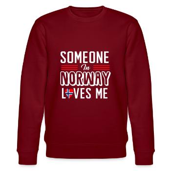 Norwegen - Stanley/Stella Unisex Bio-Sweatshirt CHANGER  - Burgunderrot - Vorne - Nik (191cm) & Marisol (170cm)