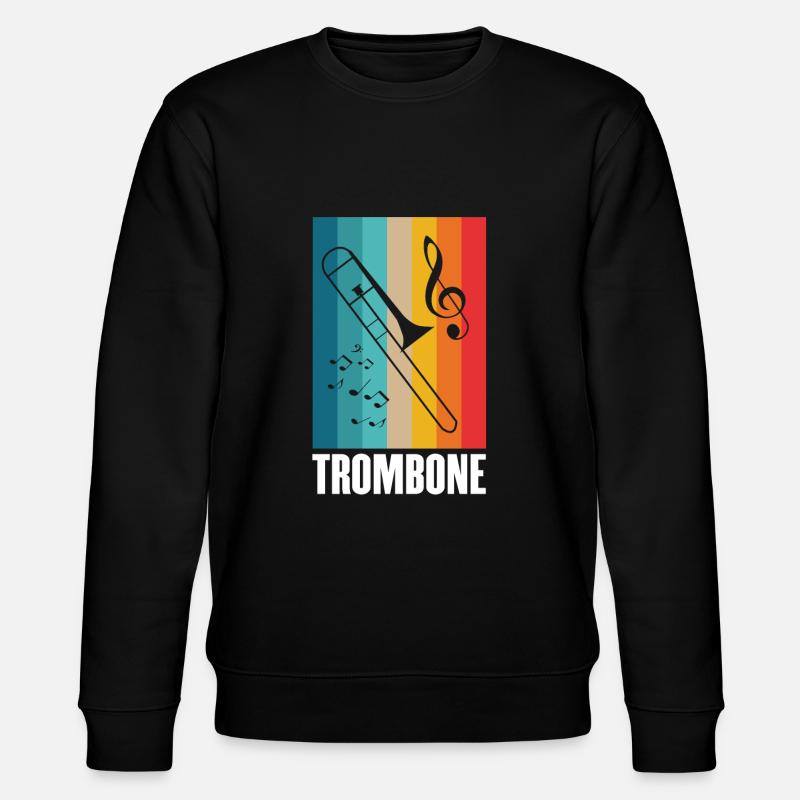 trombone - Stanley/Stella CHANGER Unisex Organic Sweatshirt - black