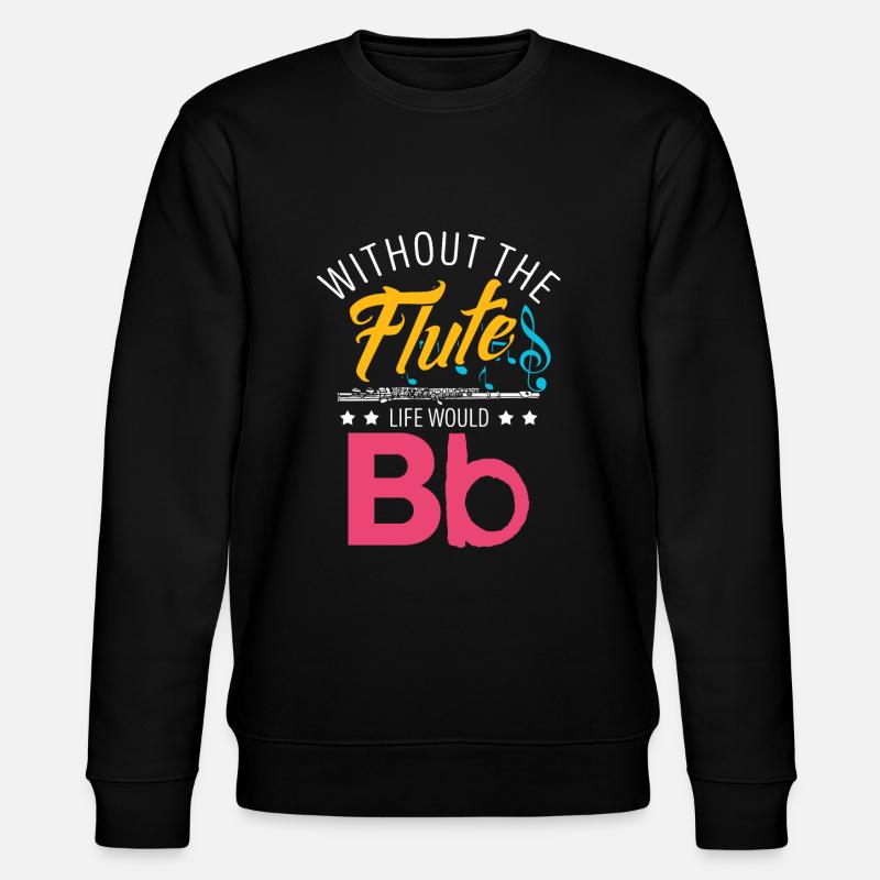 Querflöte - Stanley/Stella Unisex Bio-Sweatshirt CHANGER  - Schwarz