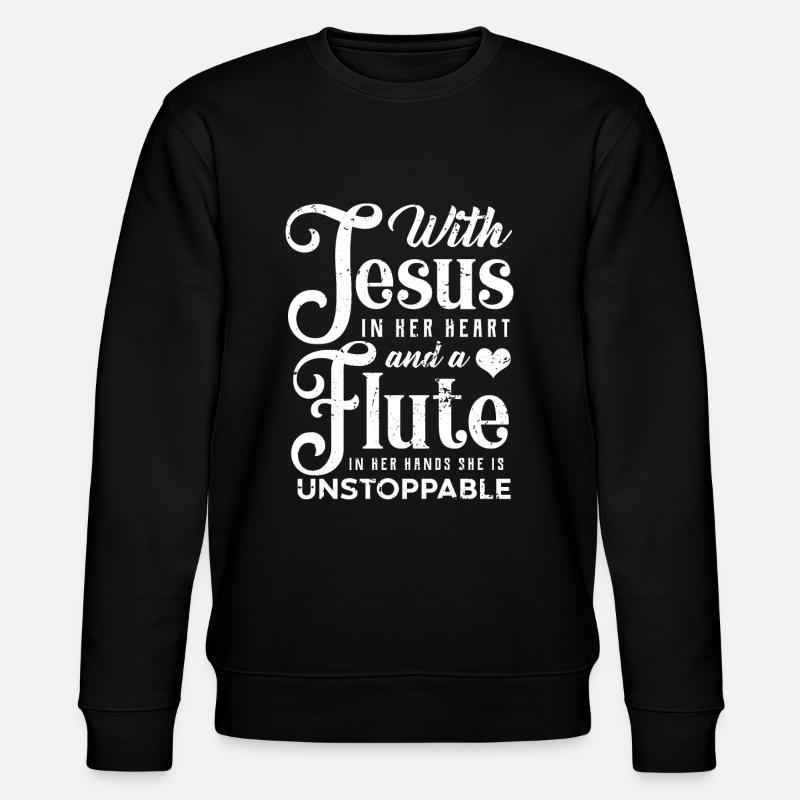 Flûte - Sweat bio CHANGER Stanley/Stella Unisexe - noir