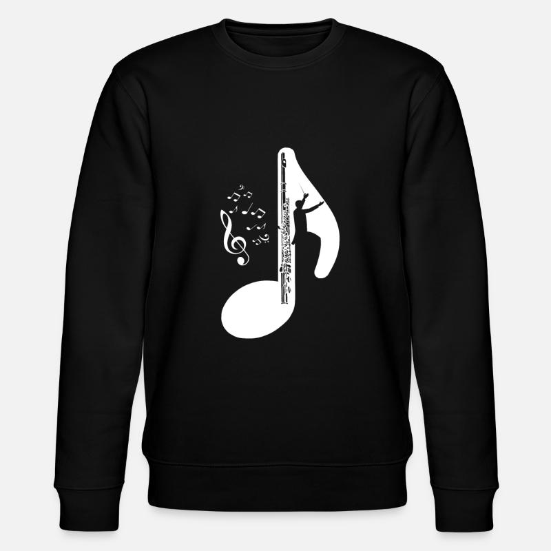 Querflöte - Stanley/Stella Unisex Bio-Sweatshirt CHANGER  - Schwarz