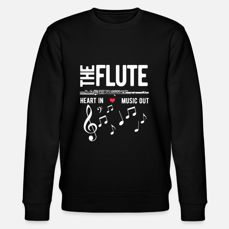 Flûte - Sweat bio CHANGER Stanley/Stella Unisexe - noir