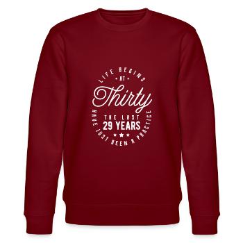 30e anniversaire - Sweat bio CHANGER Stanley/Stella Unisexe - bordeaux - Devant - Nik (191cm) & Marisol (170cm)