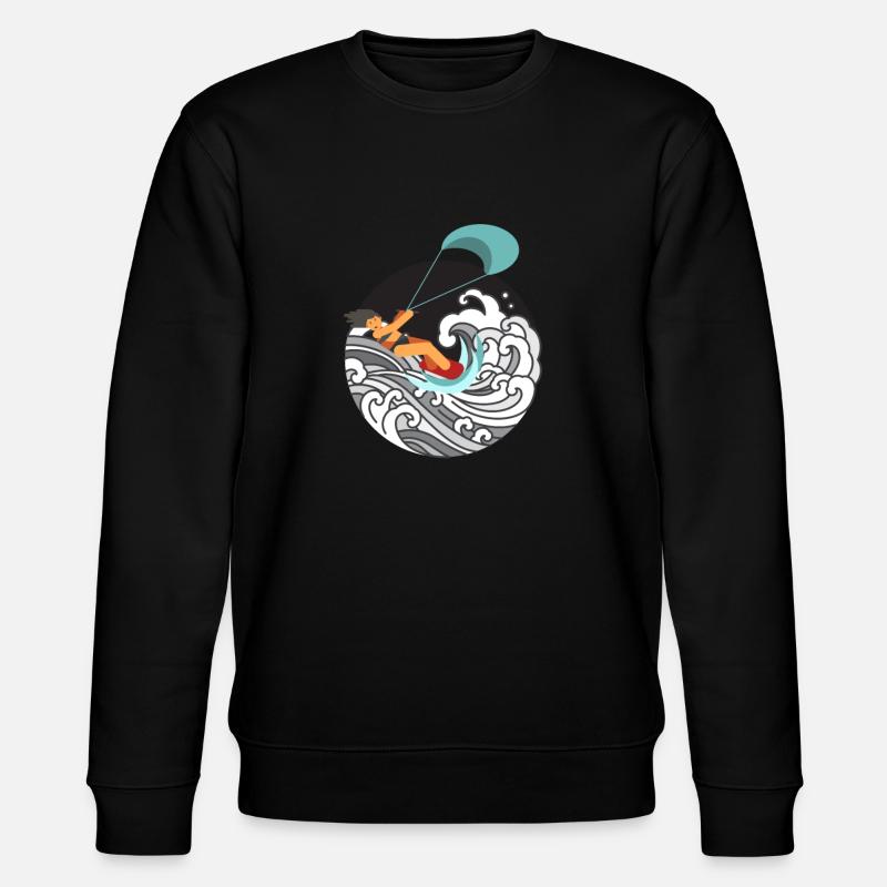 Kitesurfen - Stanley/Stella Unisex Bio-Sweatshirt CHANGER - Schwarz