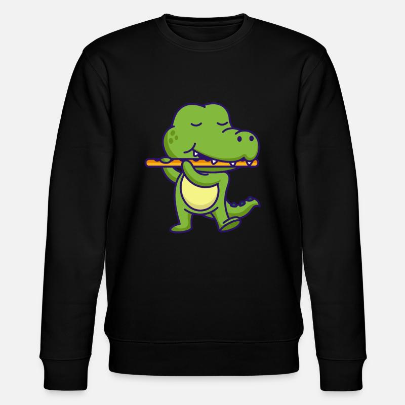 transverse flute - Stanley/Stella CHANGER Unisex Organic Sweatshirt - black