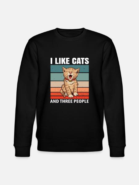 Katze - Stanley/Stella Unisex Bio-Sweatshirt CHANGER - Schwarz