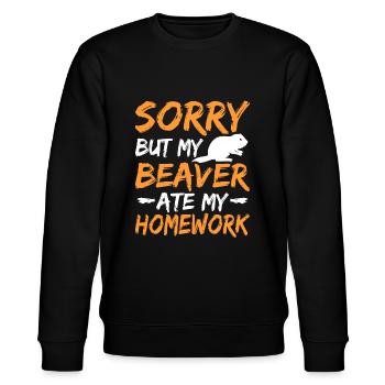 Biber - Stanley/Stella Unisex Bio-Sweatshirt CHANGER  - Schwarz - Vorne - Nik (191cm) & Marisol (170cm)