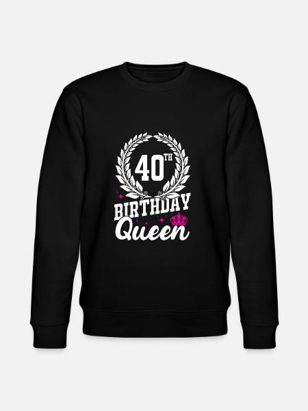 40th birthday - Stanley/Stella CHANGER Unisex Organic Sweatshirt - black