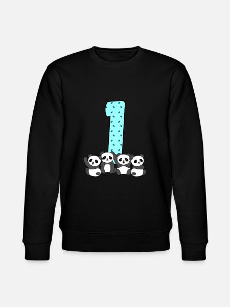 1st birthday - Stanley/Stella CHANGER Unisex Organic Sweatshirt - black