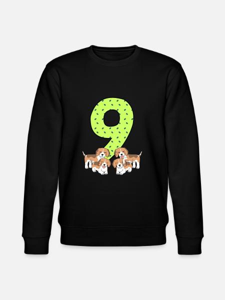 9th birthday - Stanley/Stella CHANGER Unisex Organic Sweatshirt - black