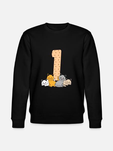 1st birthday - Stanley/Stella CHANGER Unisex Organic Sweatshirt - black