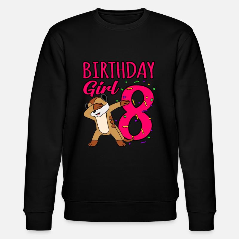 8th birthday - Stanley/Stella CHANGER Unisex Organic Sweatshirt - black