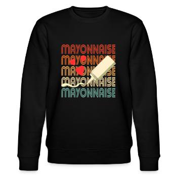 Love Mayonnaise Squeeze Gift - Stanley/Stella CHANGER Unisex Organic Sweatshirt - black - Front - Nik (191cm) & Marisol (170cm)