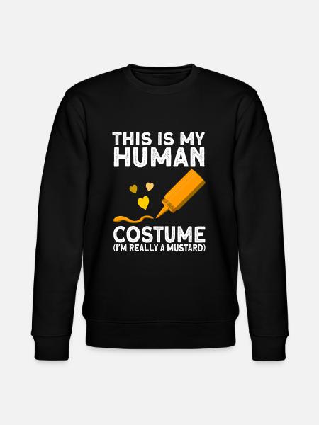 Senf kostüm geschenk - Stanley/Stella Unisex Bio-Sweatshirt CHANGER  - Schwarz