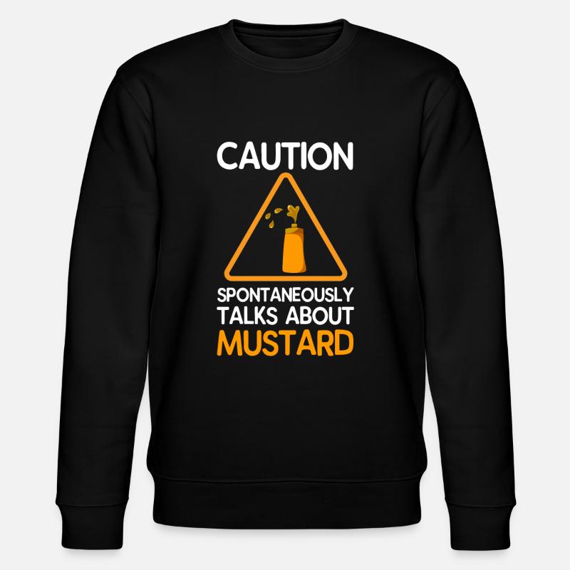 Mustard yellow spice gift - Stanley/Stella CHANGER Unisex Organic Sweatshirt - black
