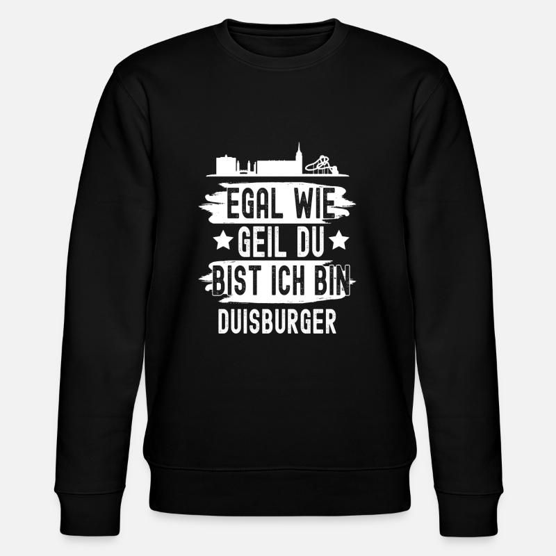 Duisburg - Stanley/Stella Unisex Bio-Sweatshirt CHANGER  - Schwarz