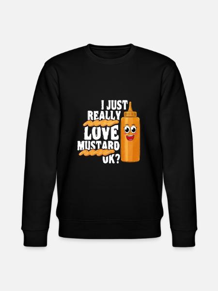 Love mustard gift - Stanley/Stella CHANGER Unisex Organic Sweatshirt - black