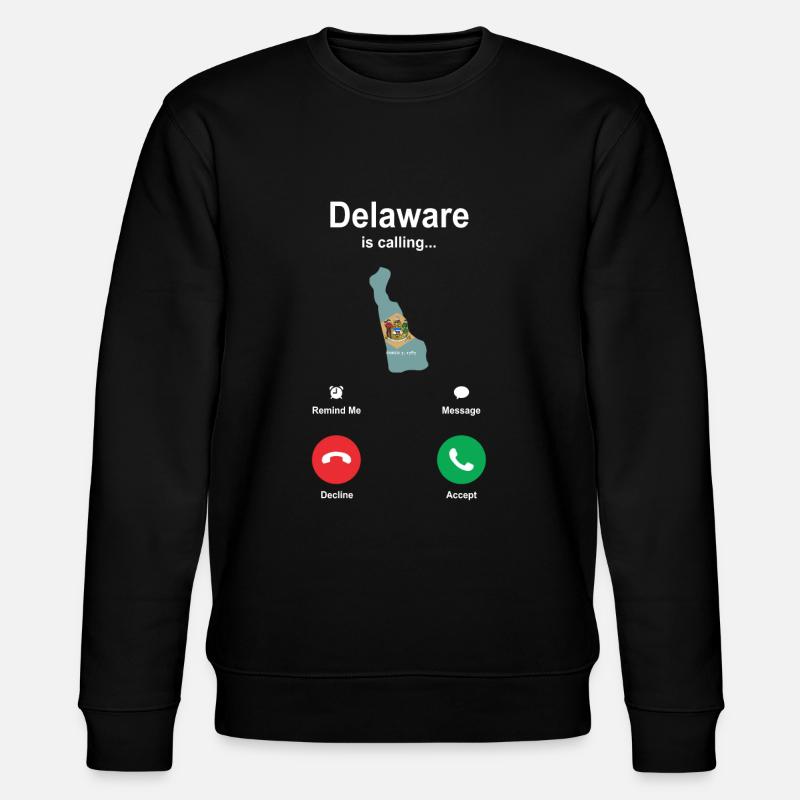 Reisendes Delaware geschenk - Stanley/Stella Unisex Bio-Sweatshirt CHANGER  - Schwarz