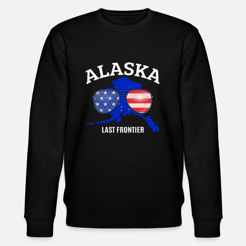 Alaska Last Frontier Geschenk - Stanley/Stella Unisex Bio-Sweatshirt CHANGER  - Schwarz