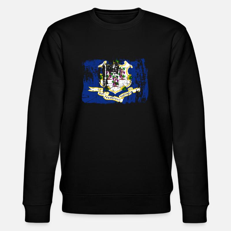 Le Connecticut drapeaux fier cadeau - Sweat bio CHANGER Stanley/Stella Unisexe - noir