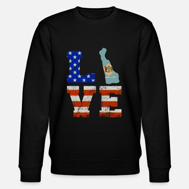 Dear delaware gift - Stanley/Stella CHANGER Unisex Organic Sweatshirt - black