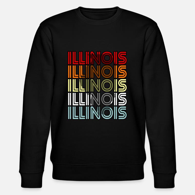 Illinois bewohner geschenk - Stanley/Stella Unisex Bio-Sweatshirt CHANGER  - Schwarz
