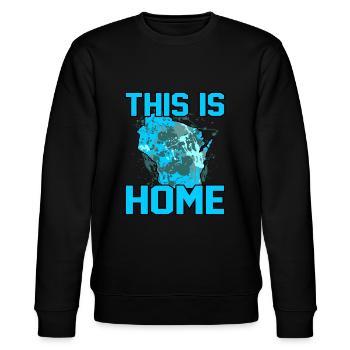 Home Wisconsin gift - Stanley/Stella CHANGER Unisex Organic Sweatshirt - black - Front - Nik (191cm) & Marisol (170cm)