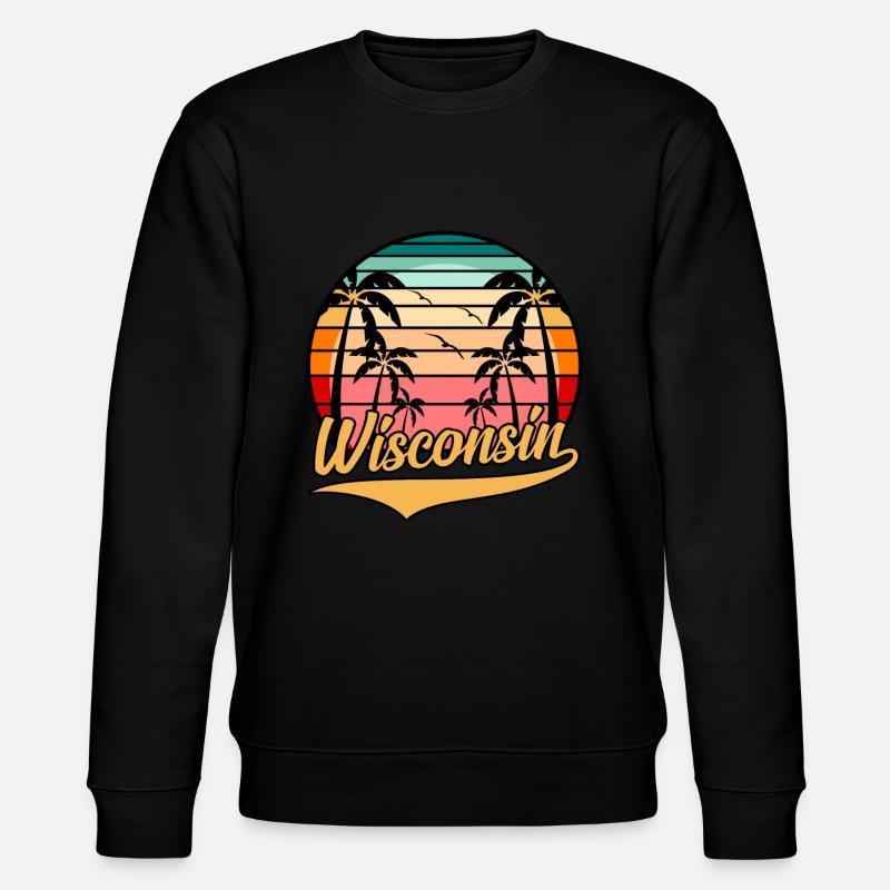 Wisconsin reisen geschenk - Stanley/Stella Unisex Bio-Sweatshirt CHANGER  - Schwarz