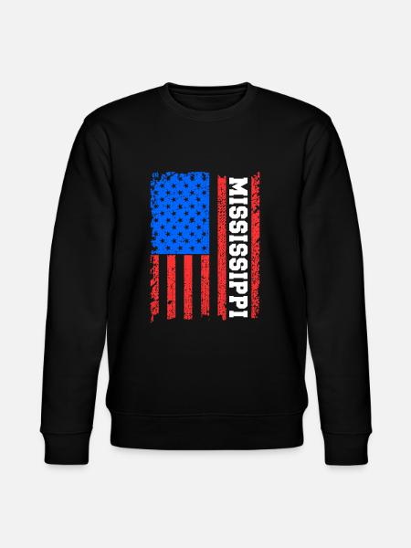 Flags gift Mississippis Usa - Stanley/Stella CHANGER Unisex Organic Sweatshirt - black