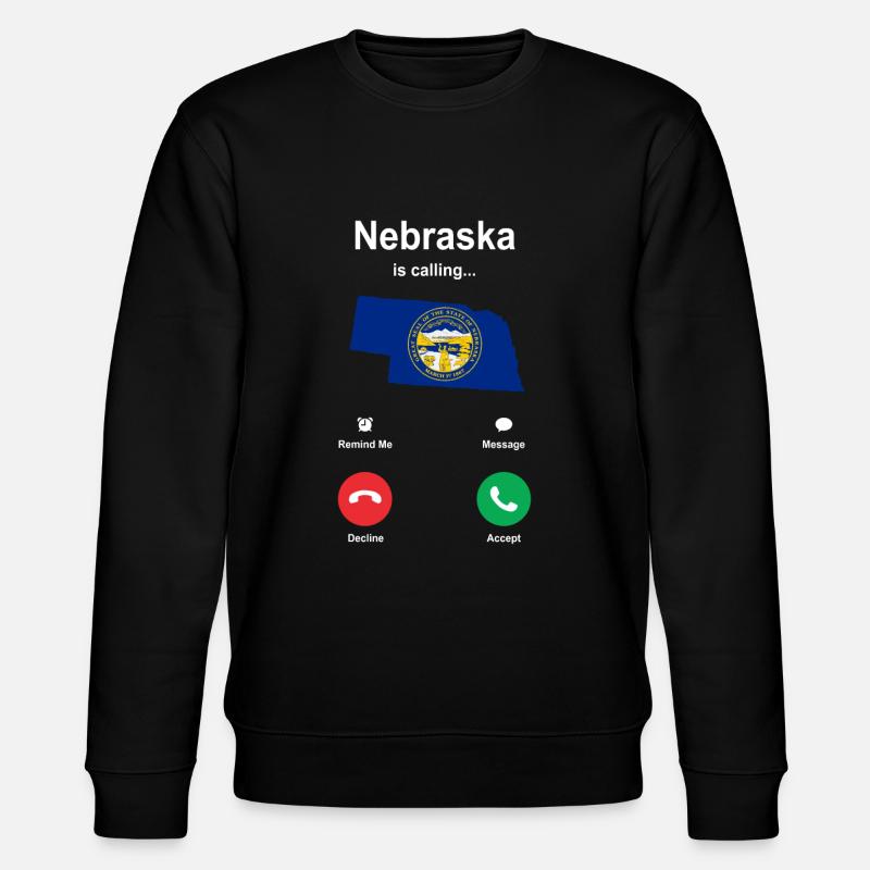 Besuch Nebraska Geschenk - Stanley/Stella Unisex Bio-Sweatshirt CHANGER  - Schwarz
