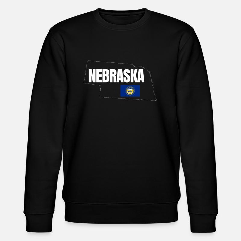 Nebraska reisen geschenk - Stanley/Stella Unisex Bio-Sweatshirt CHANGER  - Schwarz