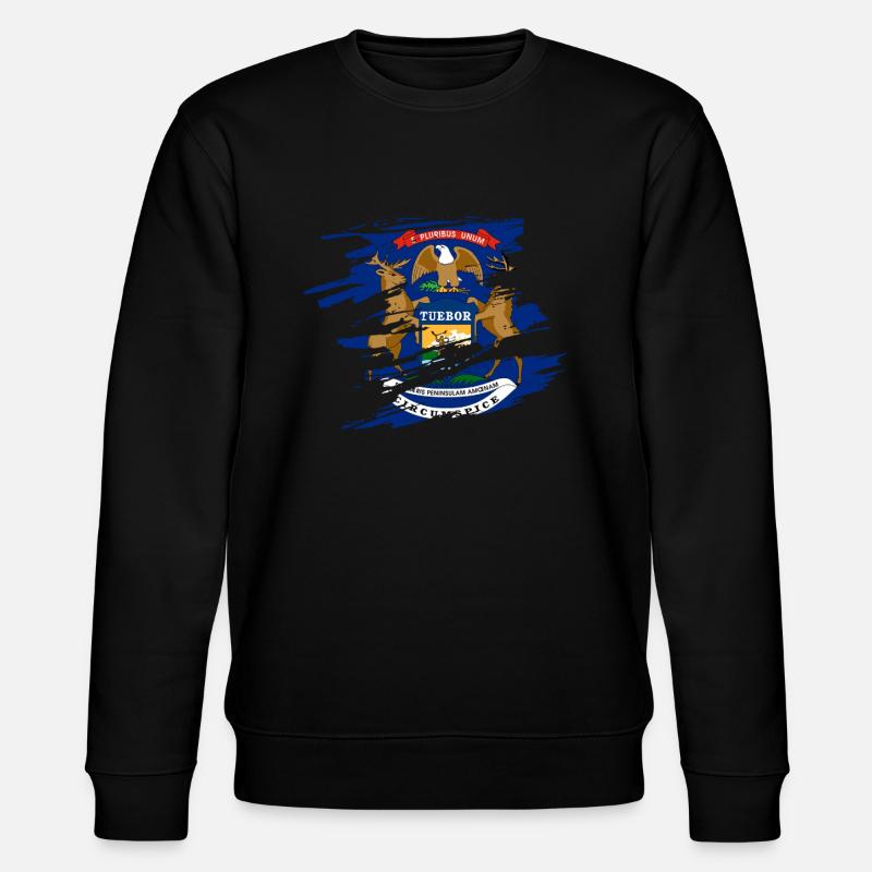 Michigan home proud gift - Stanley/Stella CHANGER Unisex Organic Sweatshirt - black