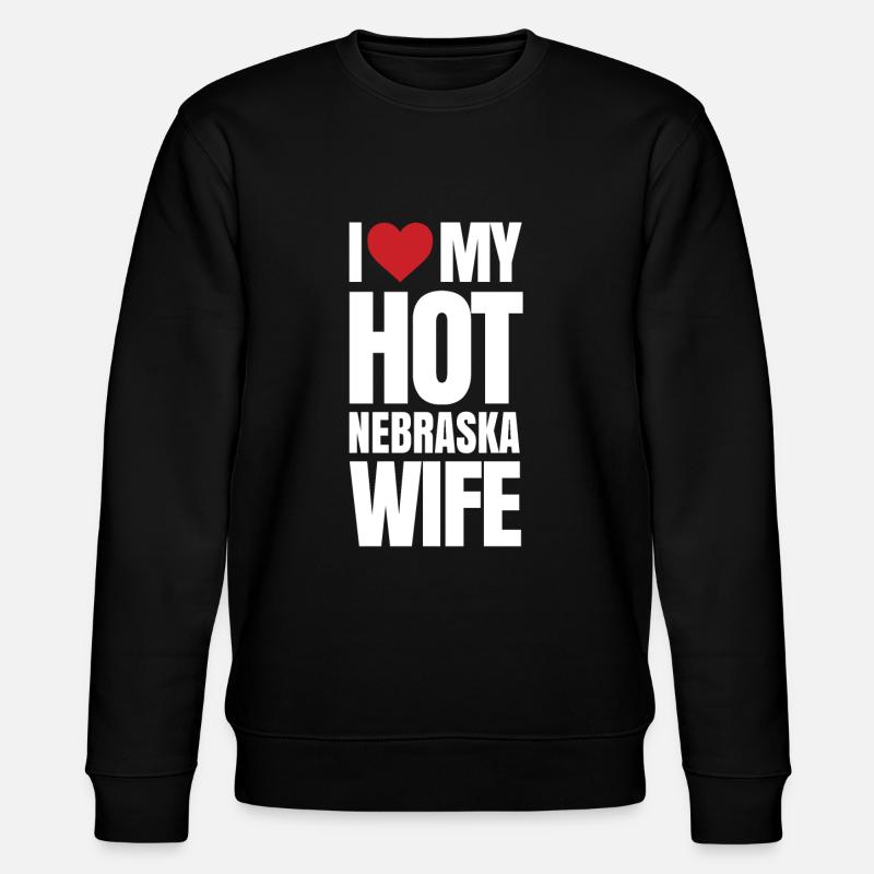 Nebraska ehefrau geschenk - Stanley/Stella Unisex Bio-Sweatshirt CHANGER  - Schwarz