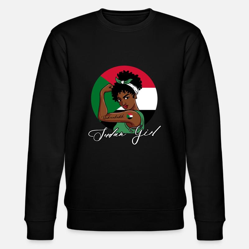 Unbreakable Sudan Girl - Stanley/Stella Unisex Bio-Sweatshirt CHANGER  - Schwarz