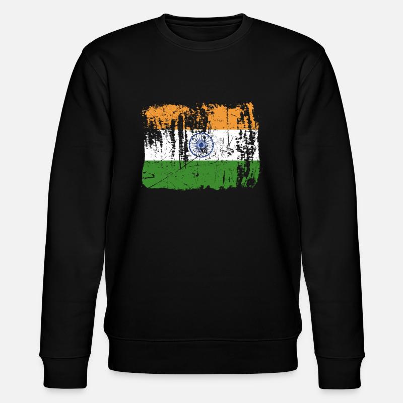 Indien Pride Geschenk - Stanley/Stella Unisex Bio-Sweatshirt CHANGER - Schwarz