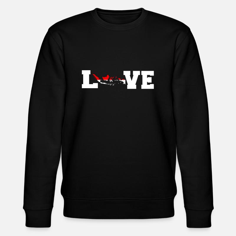Love Indonesia Gift - Stanley/Stella CHANGER Unisex Organic Sweatshirt - black