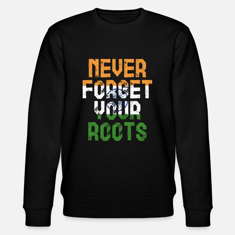 Roots Indien Geschenk - Stanley/Stella Unisex Bio-Sweatshirt CHANGER  - Schwarz