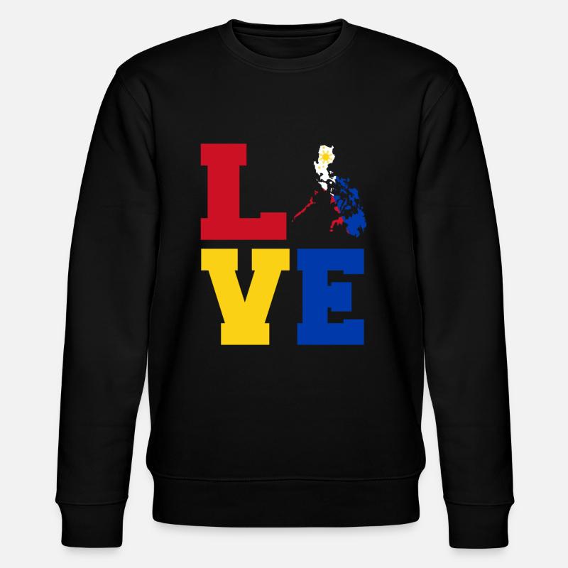 Love Philippines Gift - Stanley/Stella CHANGER Unisex Organic Sweatshirt - black