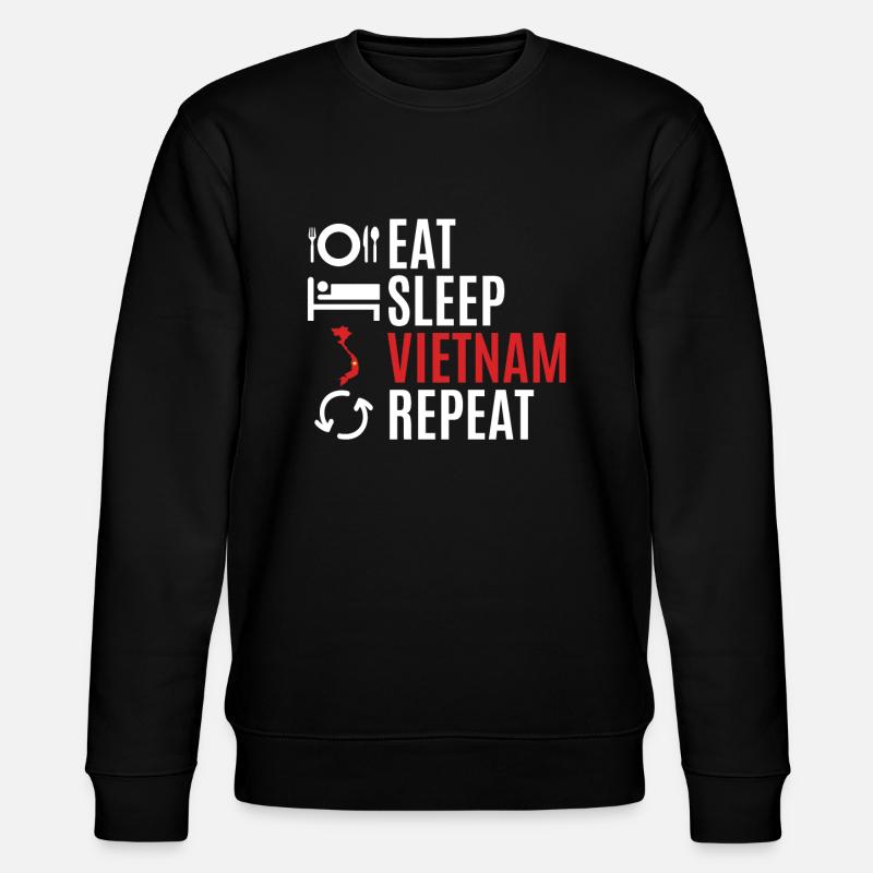 Manger sommeil vietnam cadeau - Sweat bio CHANGER Stanley/Stella Unisexe - noir