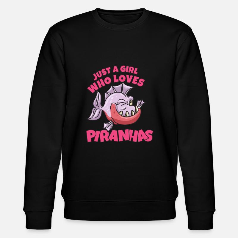 Piranha Geschenk - Stanley/Stella Unisex Bio-Sweatshirt CHANGER - Schwarz